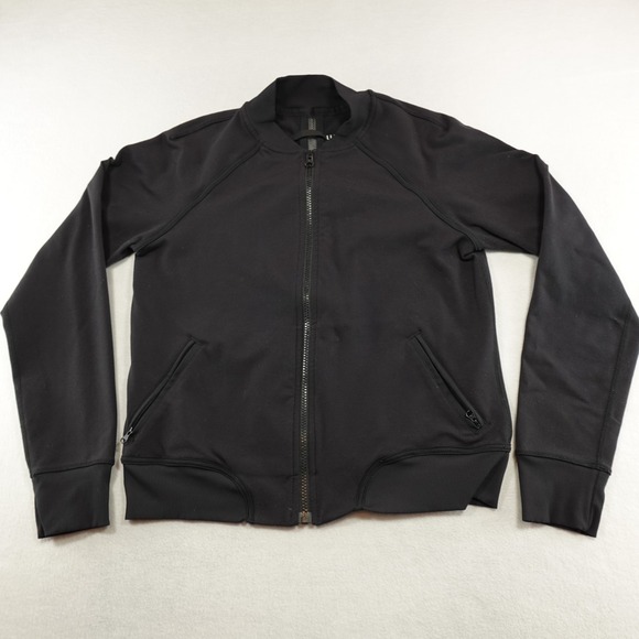 Lululemon Jacket Women's 10 Black Om Me Home Full Zip Long Sleeve W4A76S MinFlaw - Picture 1 of 11